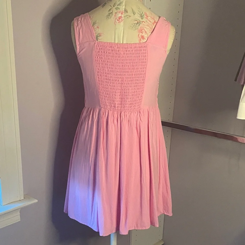 love, Fire Pink Crochet Bodice Casual Girls Dress